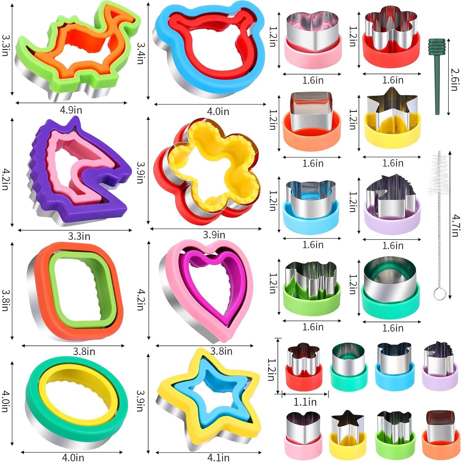 Cortadores de Sándwich LAXIZAR 26 Pcs Multicolor Acero Inoxidable