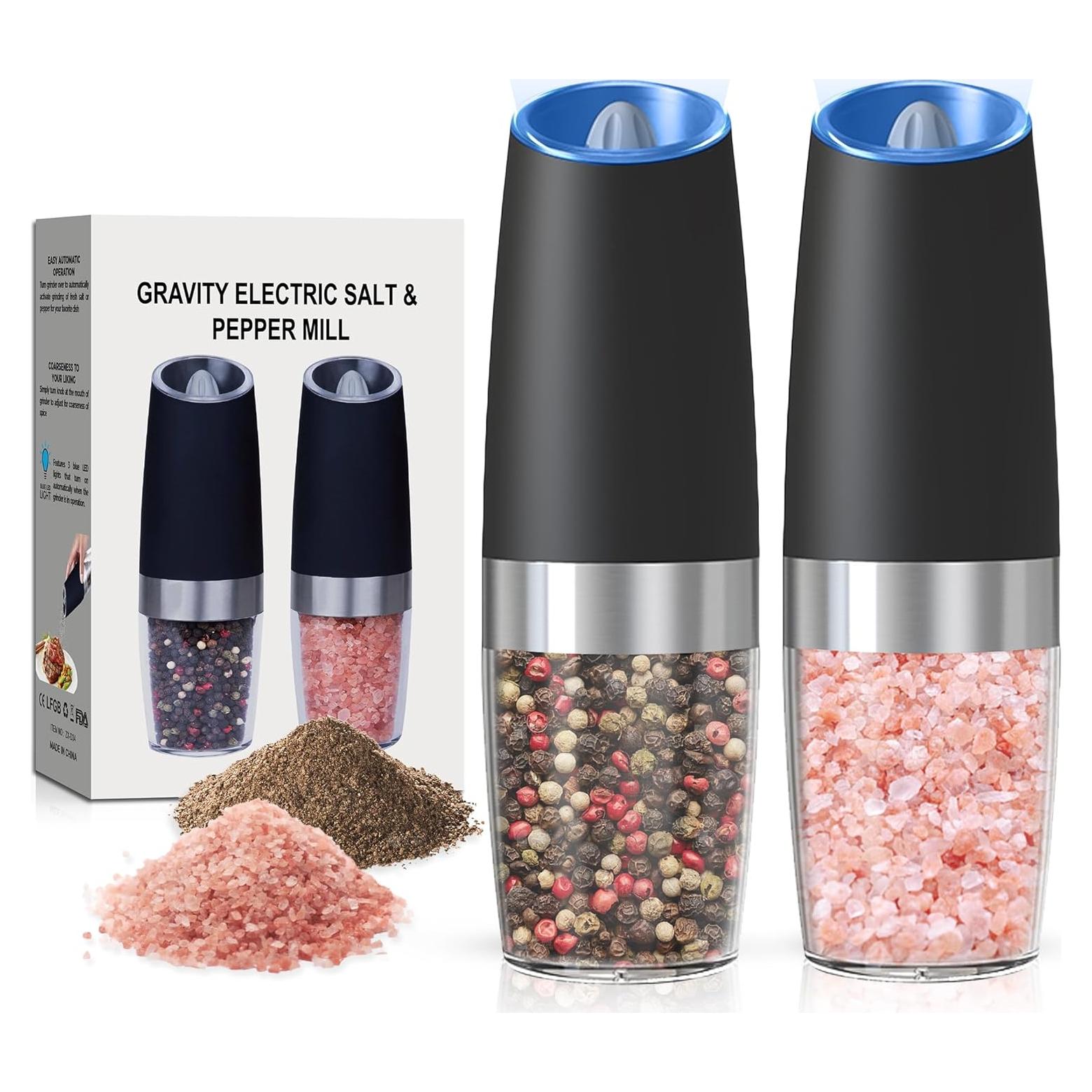 Juego de Molinillos Automáticos de Sal y Pimienta BELRIGO 2 Pcs