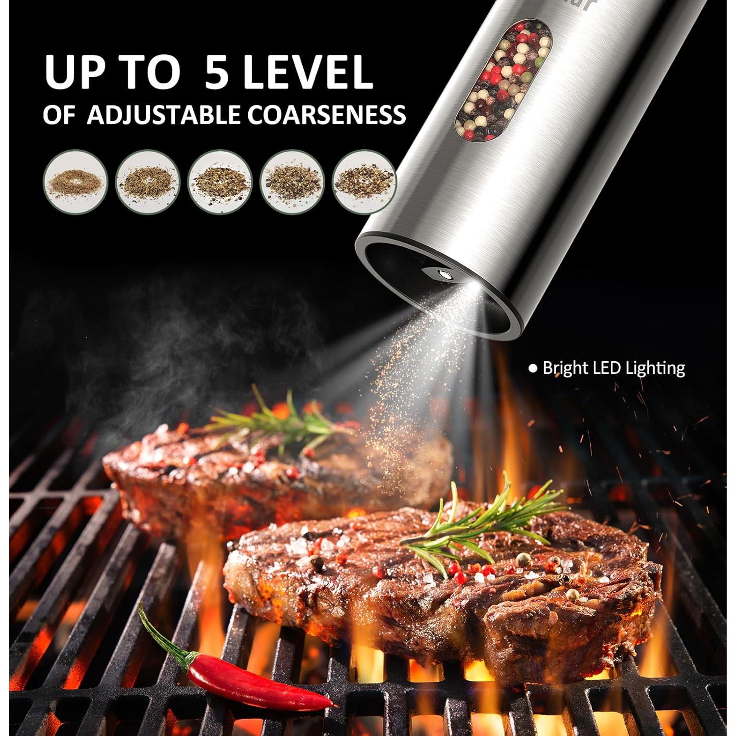 Juego de Molinillos Eléctricos de Sal y Pimienta Zadelar 110g