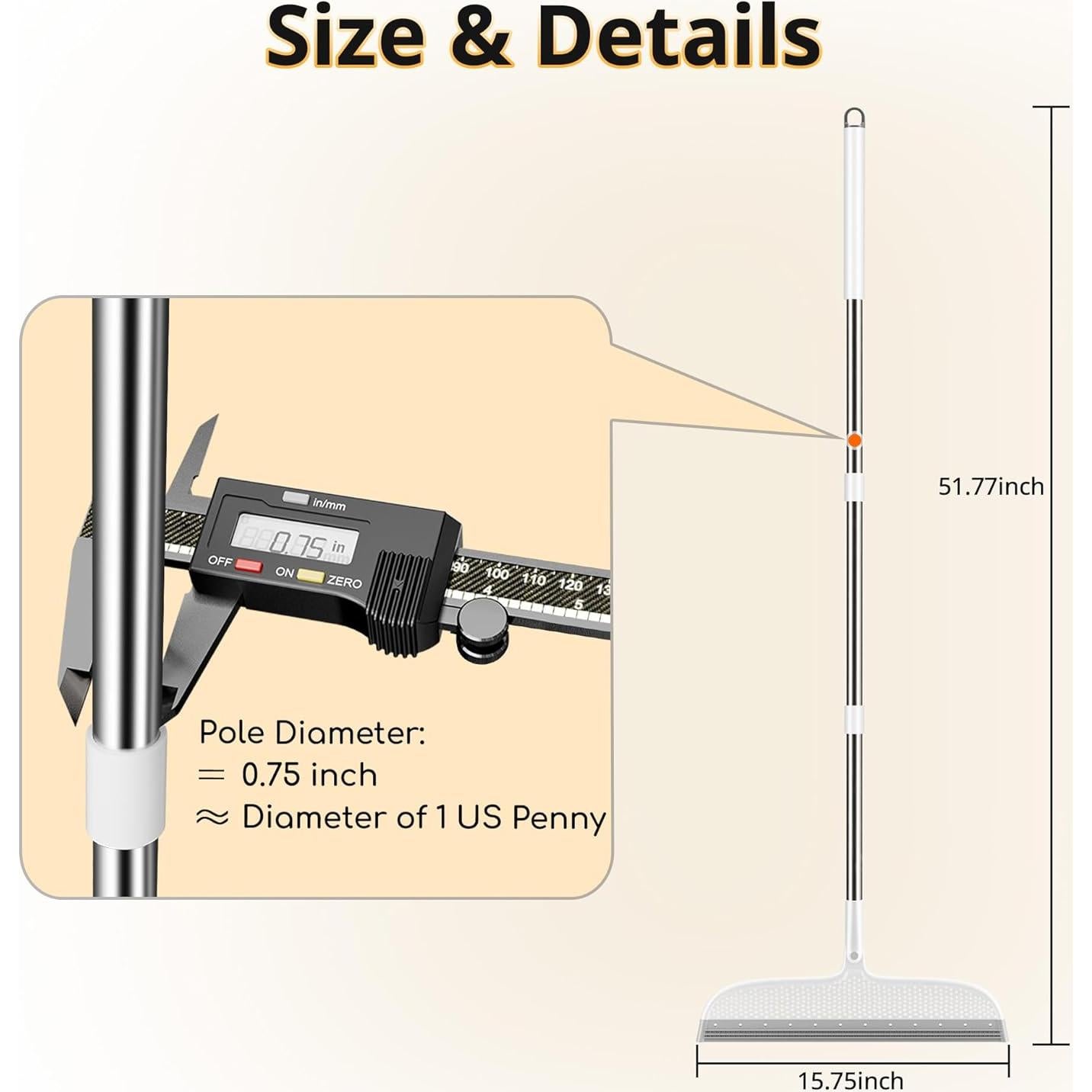 Raspador y Escoba de Silicona TidyTale 40 cm - Mango Acero Inoxidable