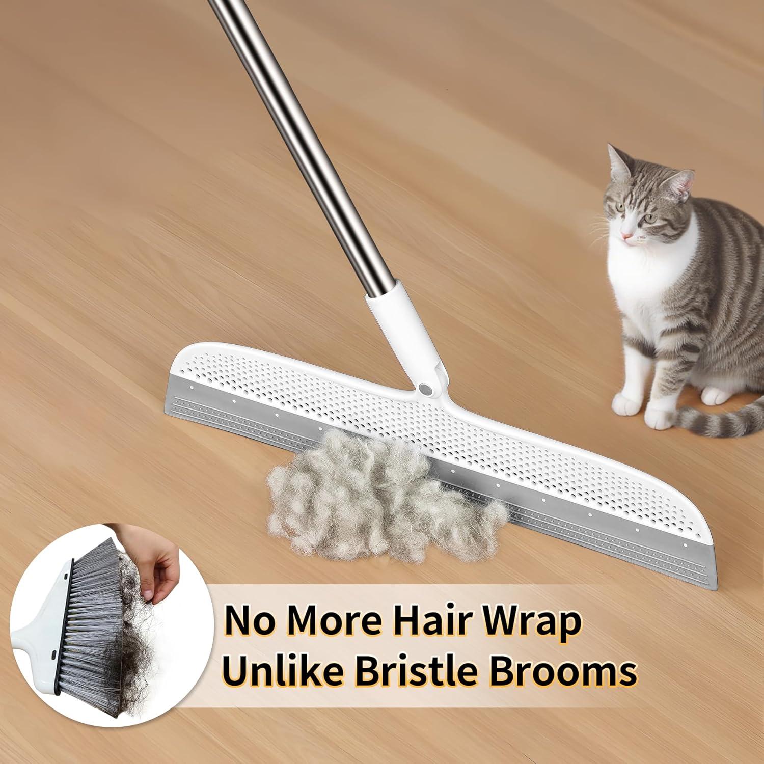 Raspador y Escoba de Silicona TidyTale 40 cm - Mango Acero Inoxidable