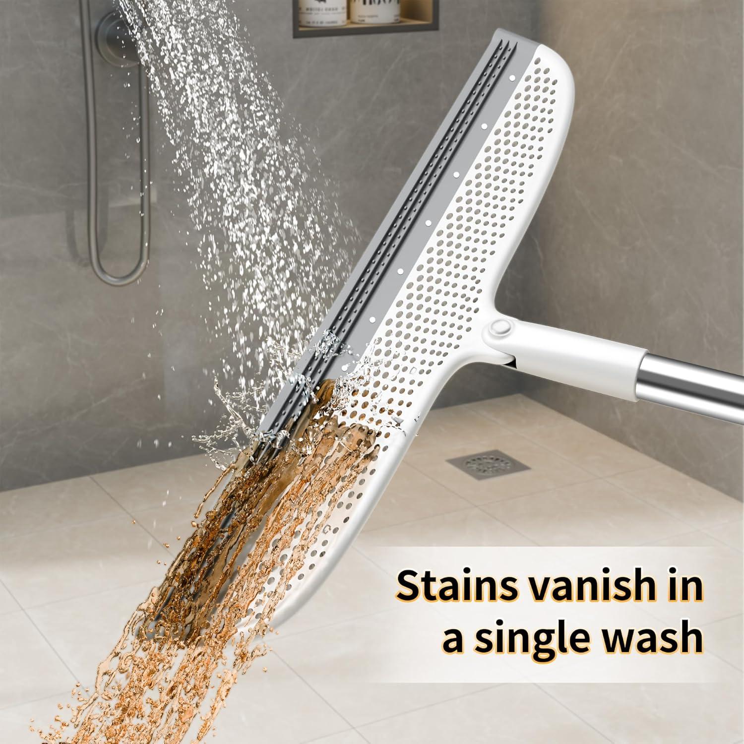 Raspador y Escoba de Silicona TidyTale 40 cm - Mango Acero Inoxidable