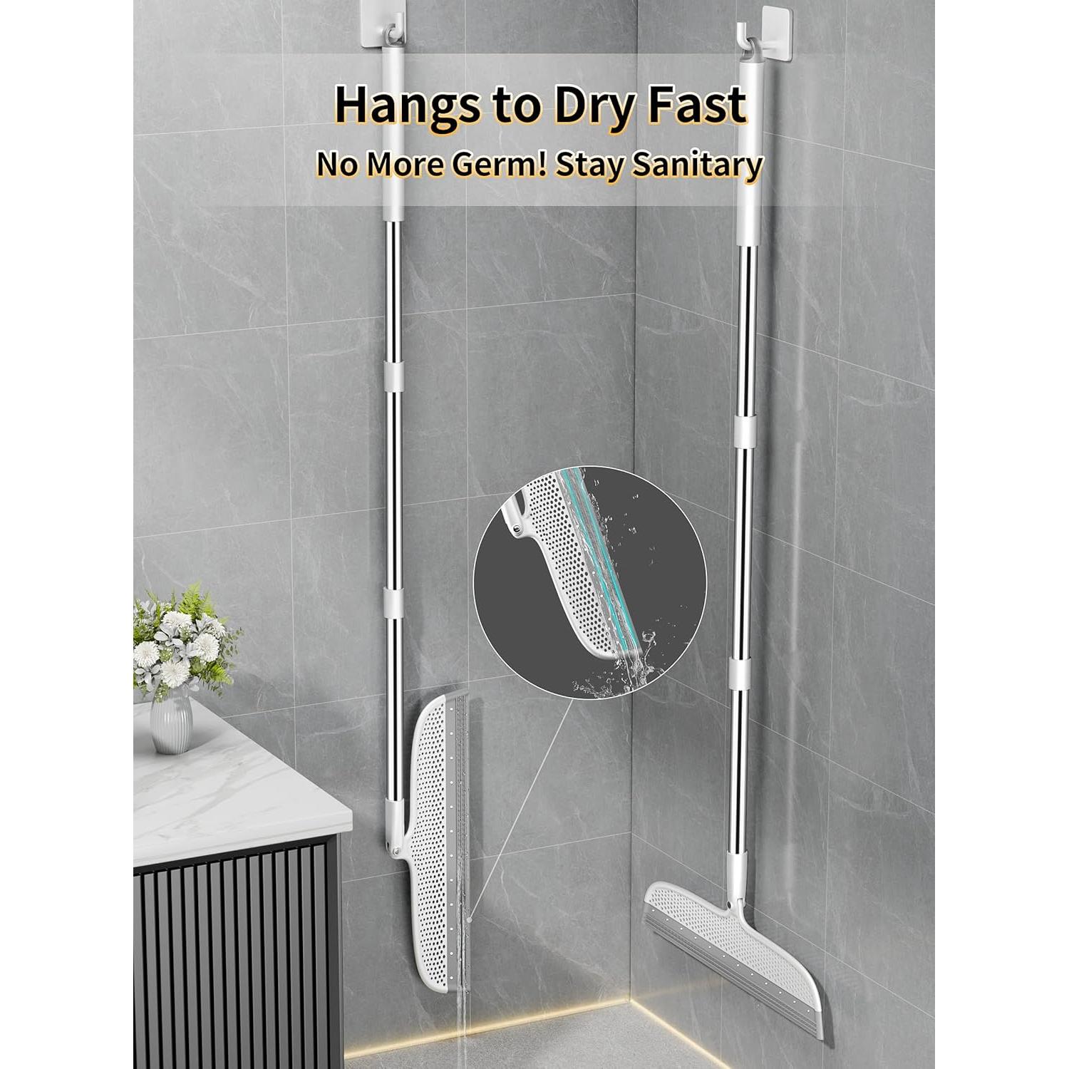 Raspador y Escoba de Silicona TidyTale 40 cm - Mango Acero Inoxidable