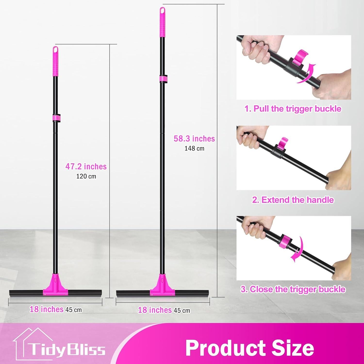 Raspador de Piso TidyBliss con Mango Telescópico 147.8 cm