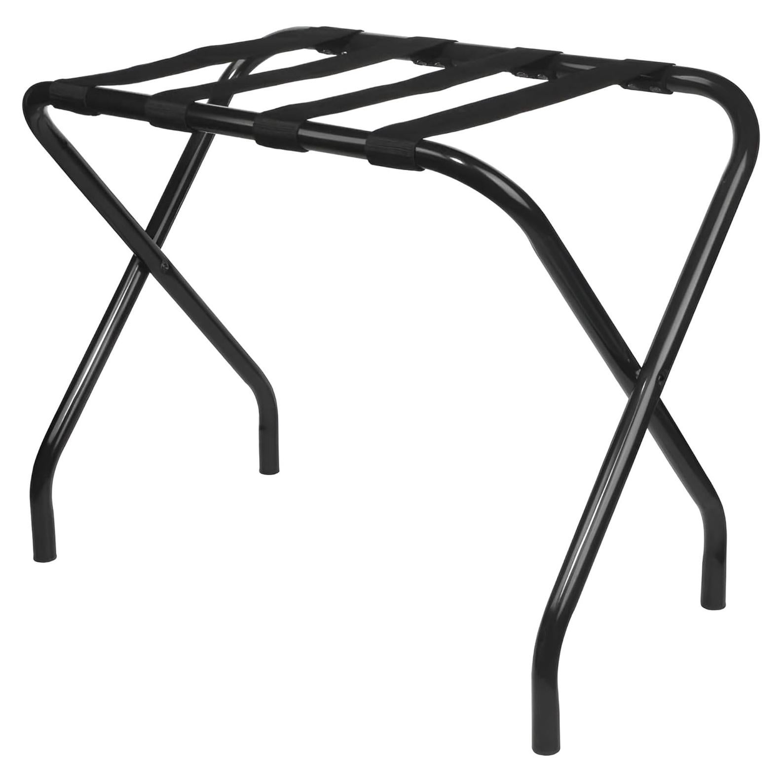 Soporte Plegable de Equipaje Mueble del Rey Metal Negro
