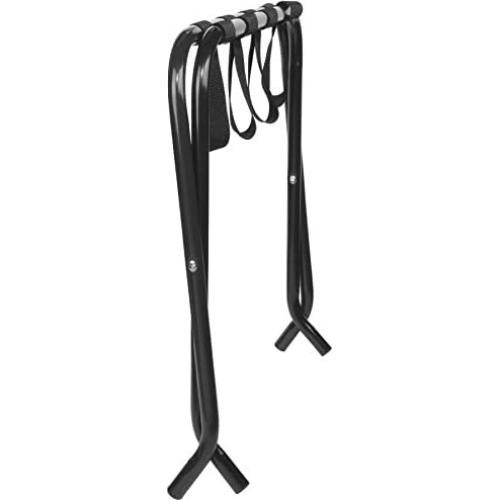 Soporte Plegable de Equipaje Mueble del Rey Metal Negro