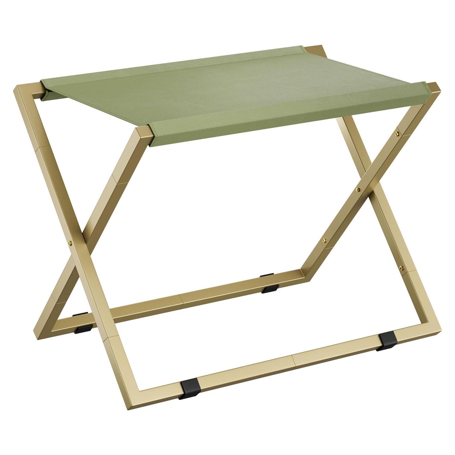 Soporte de Equipaje IBUYKE Plegable Dorado para Maletas