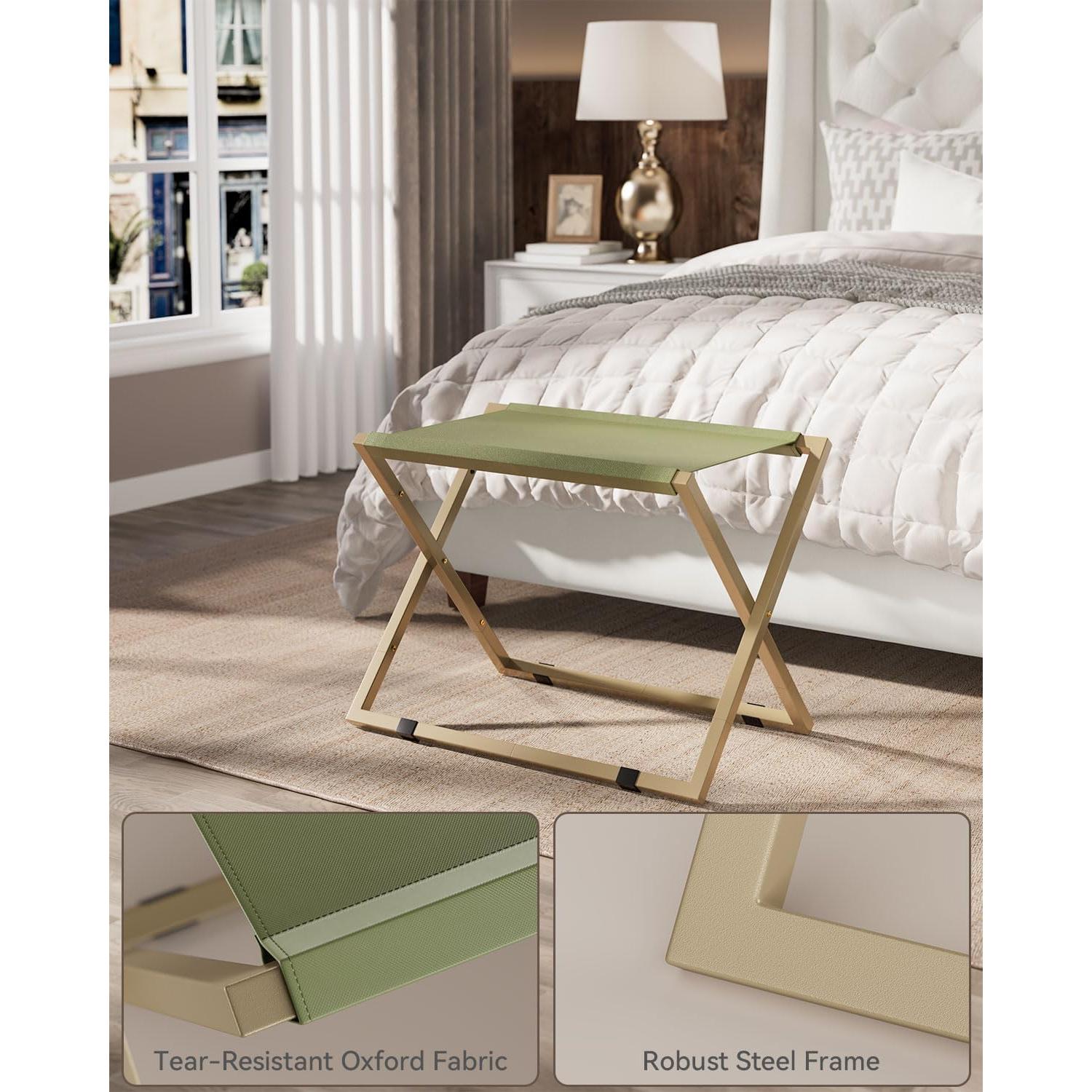 Soporte de Equipaje IBUYKE Plegable Dorado para Maletas