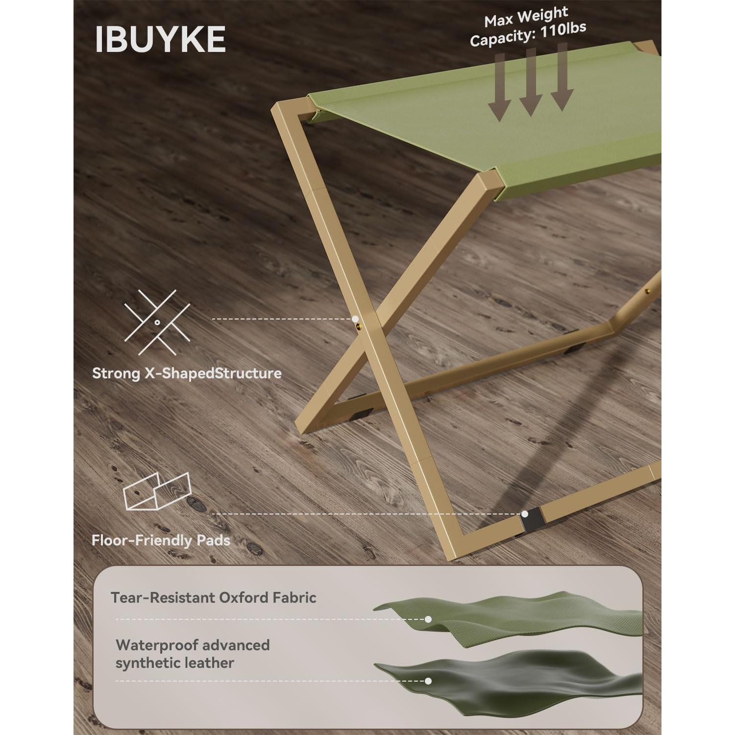 Soporte de Equipaje IBUYKE Plegable Dorado para Maletas