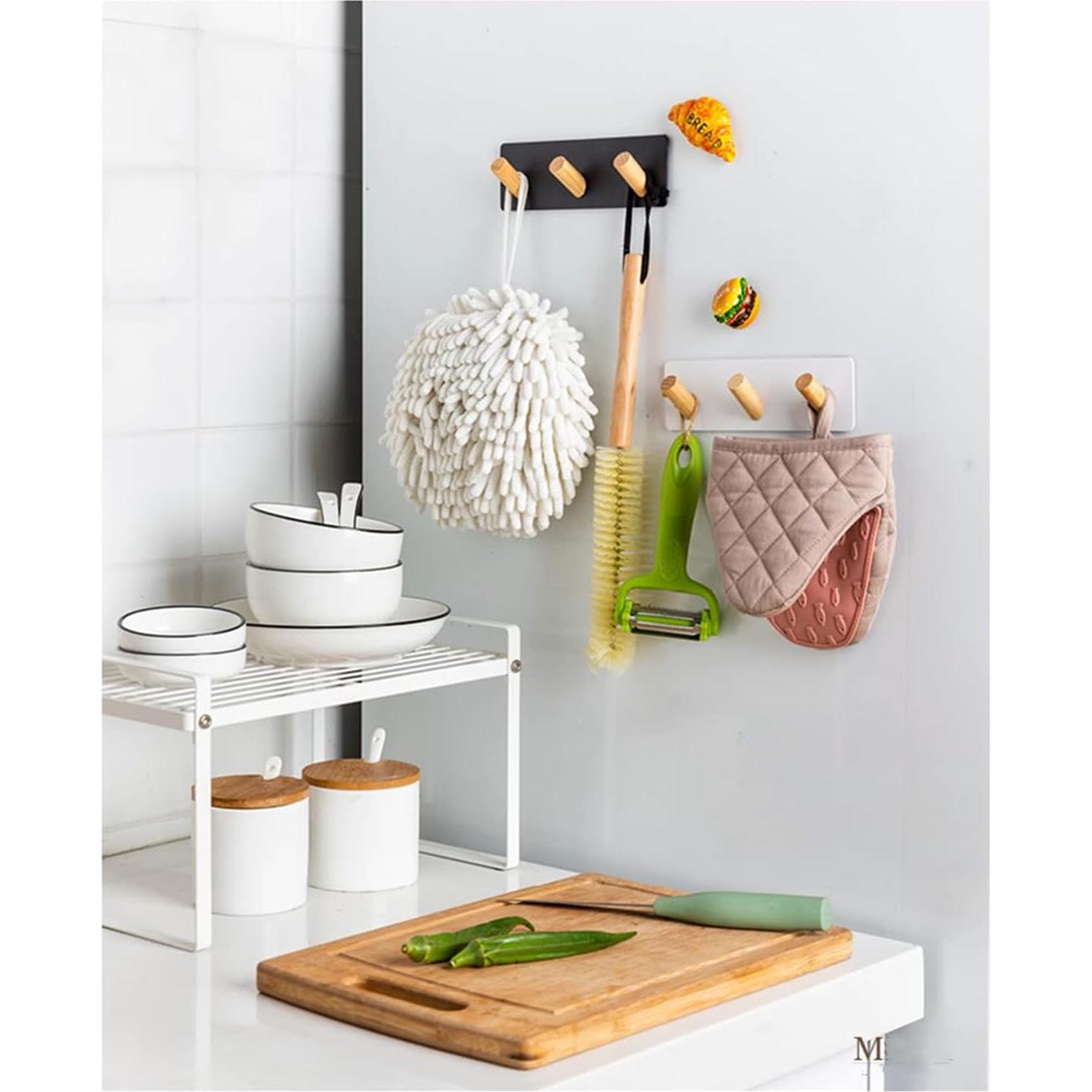 Toallas de Mano Chenille Yaocoral Set de 2 Blancas Secado Rápido