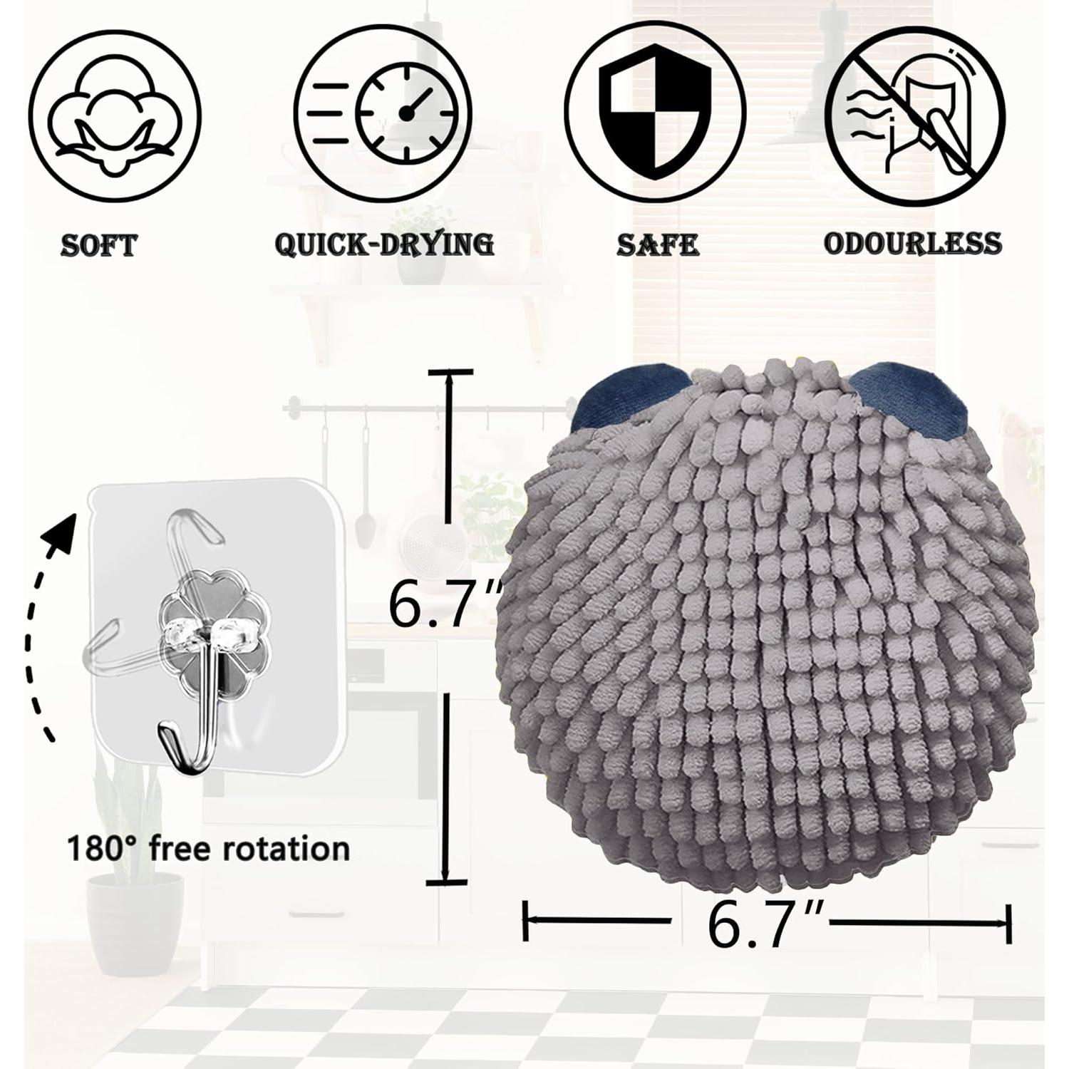 Juego de 2 Toallas de Mano Culinajoy Ultra Absorbentes Gris y Blanco