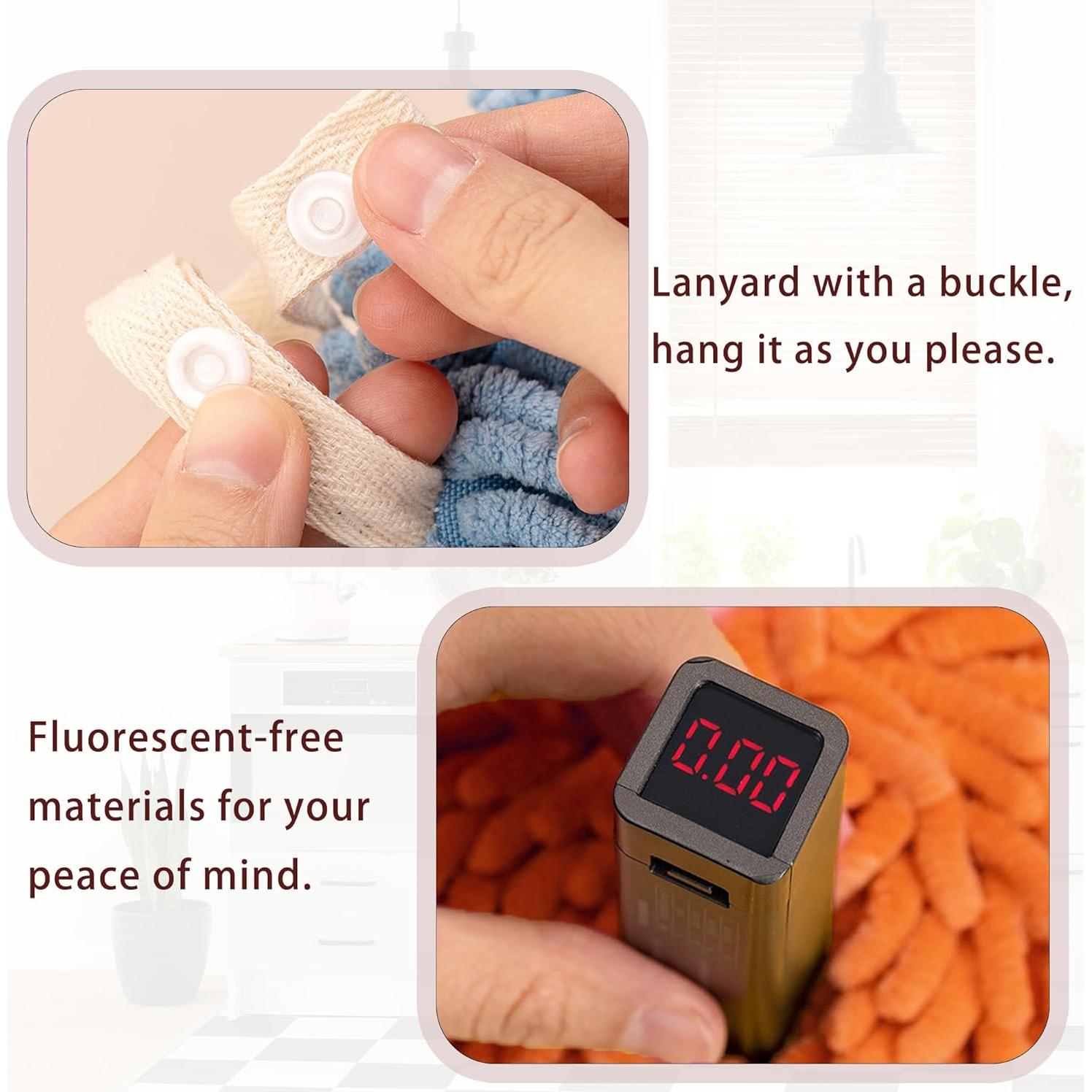 Juego de 2 Toallas de Mano Culinajoy Ultra Absorbentes Gris y Blanco