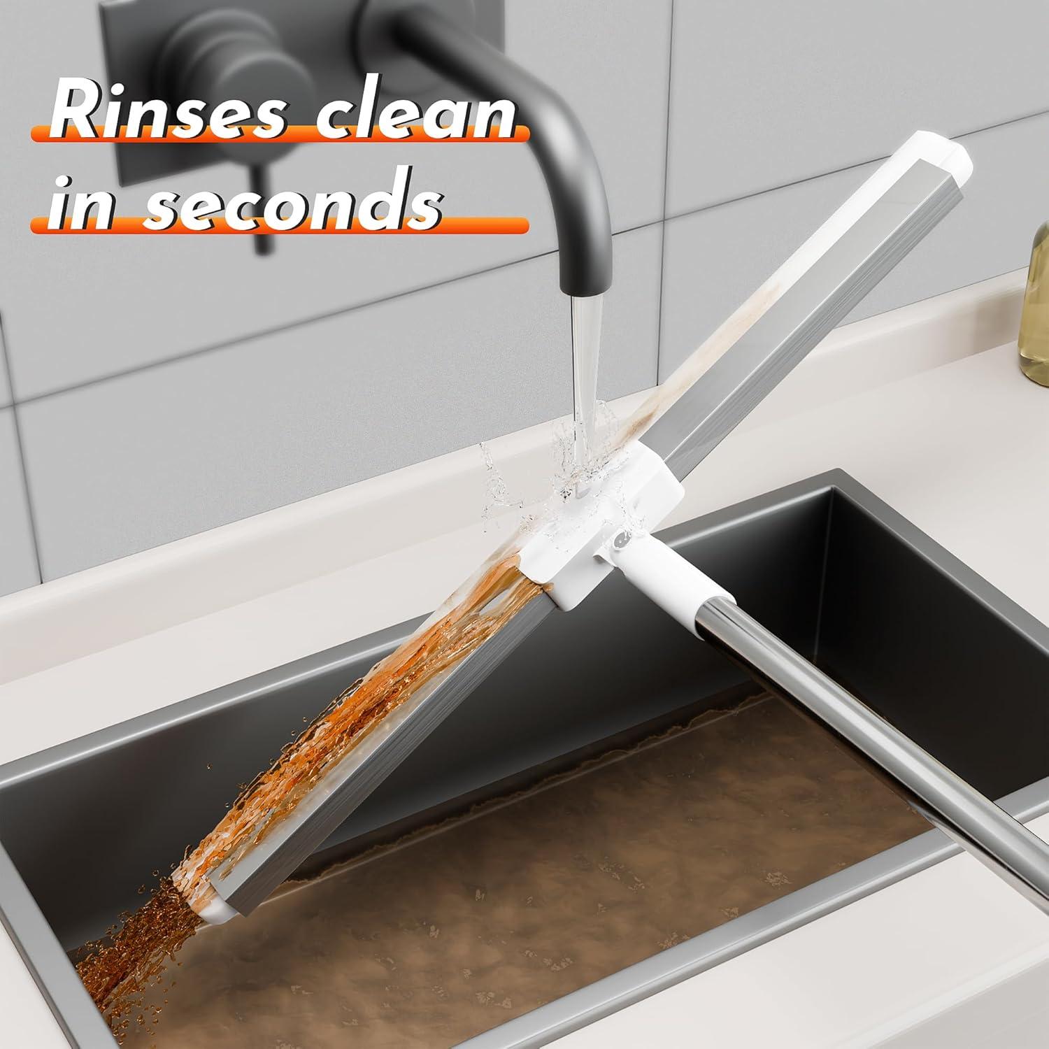 Raspador de Piso TidyTale 165 cm Mango Largo Silicona Rotatorio