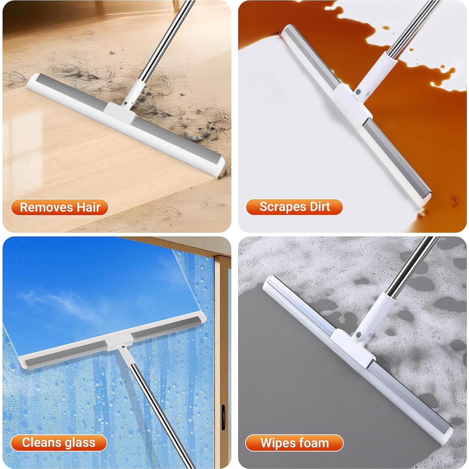 Raspador de Piso TidyTale 165 cm Mango Largo Silicona Rotatorio