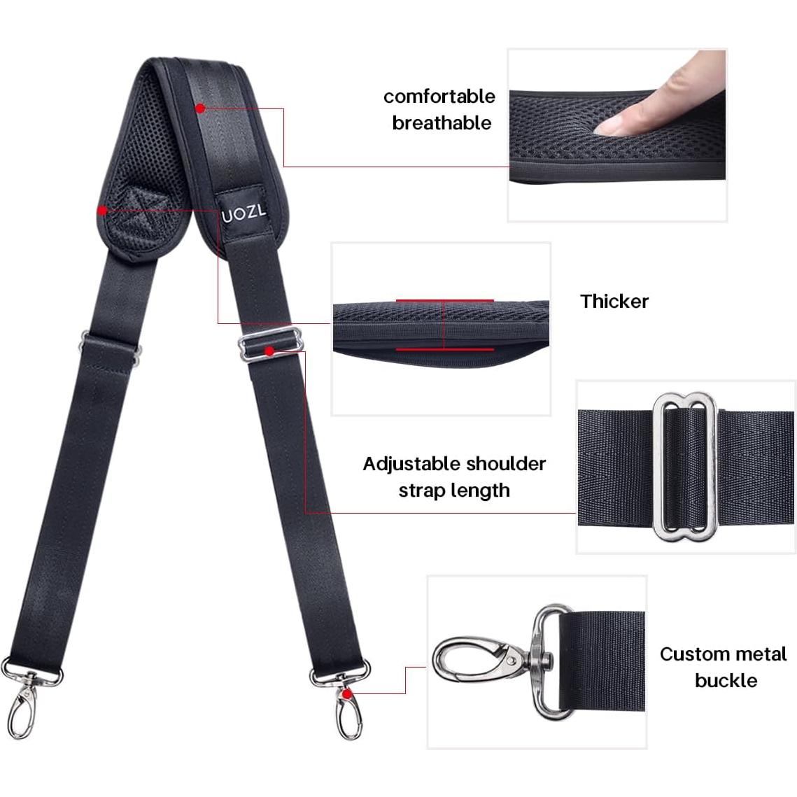 Correas de Hombro Ajustables UOZL 150cm con Almohadilla Gruesa