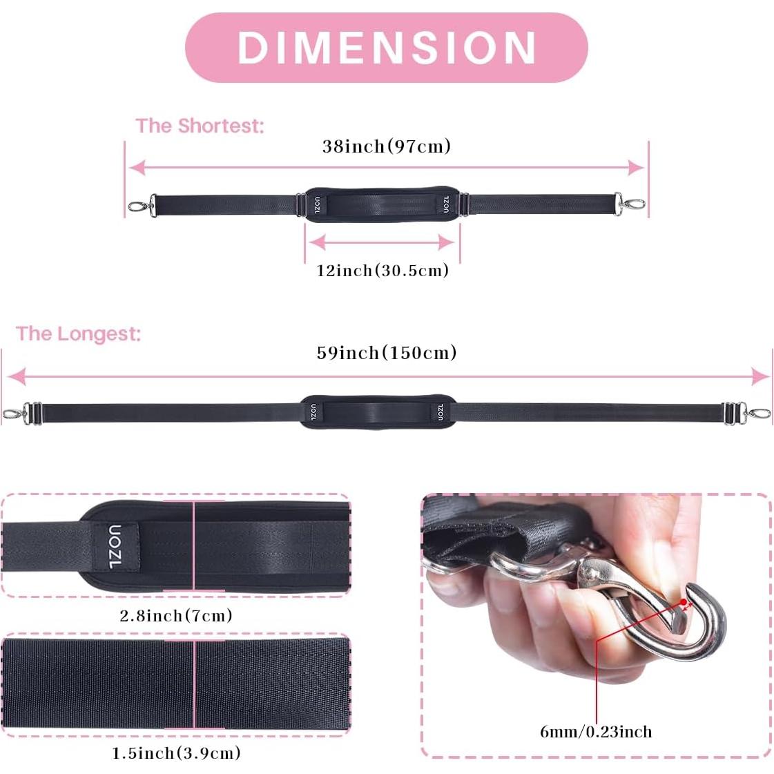 Correas de Hombro Ajustables UOZL 150cm con Almohadilla Gruesa