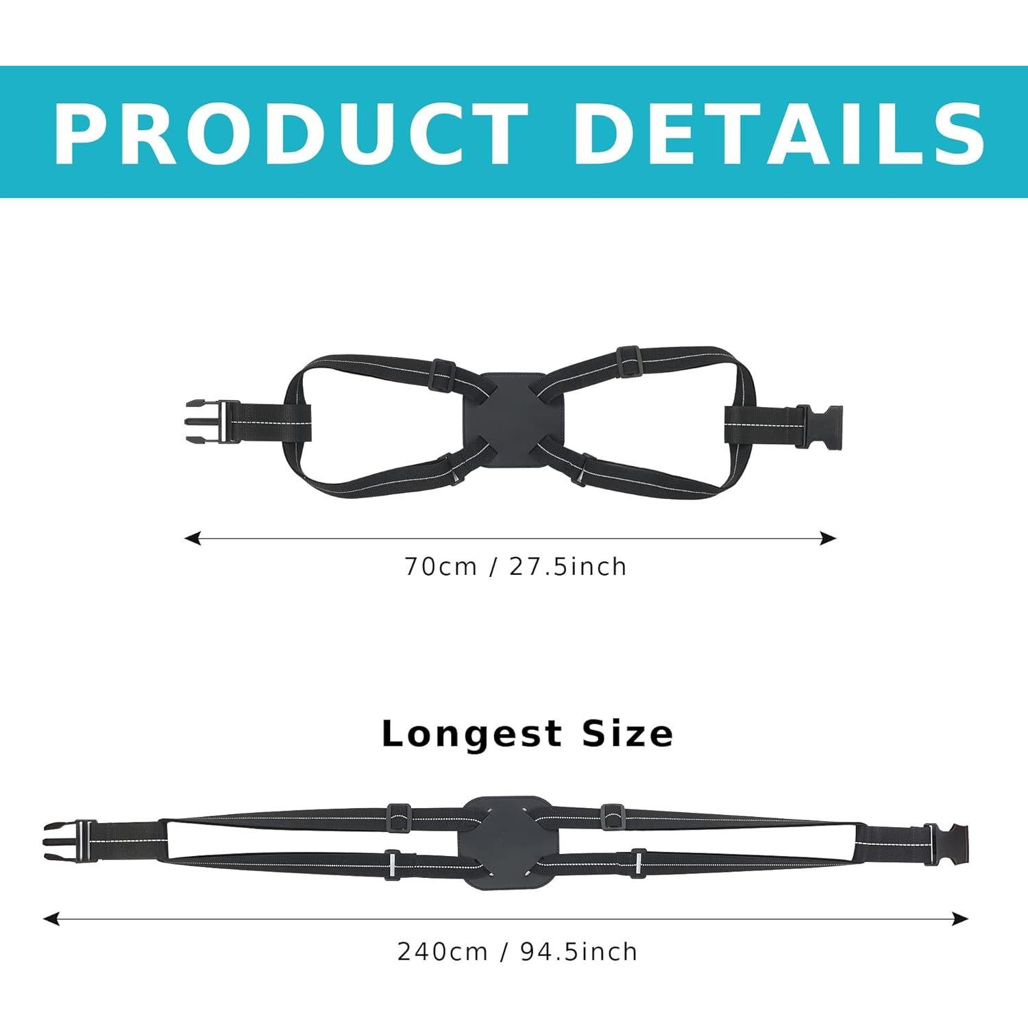 Correas Bungee Travelkin para Equipaje - 70 a 240 cm - Negro