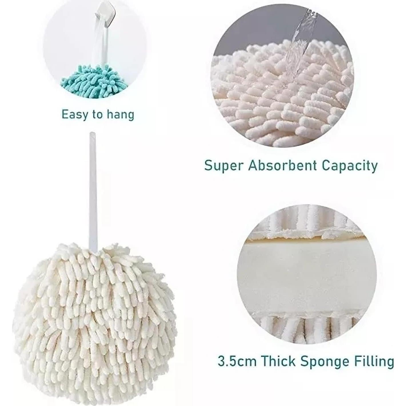 Juego de 3 Toallas de Mano Chenille Pofiko - Microfibra Suave y Absorbente