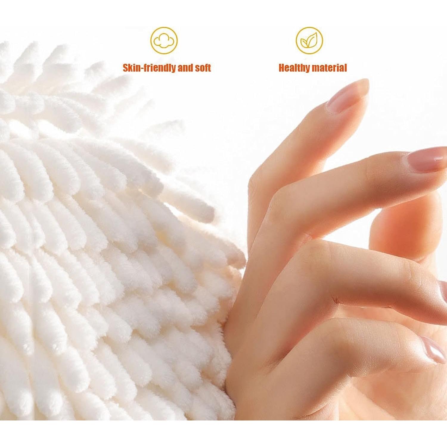 Juego de 3 Toallas de Mano Chenille Pofiko - Microfibra Suave y Absorbente