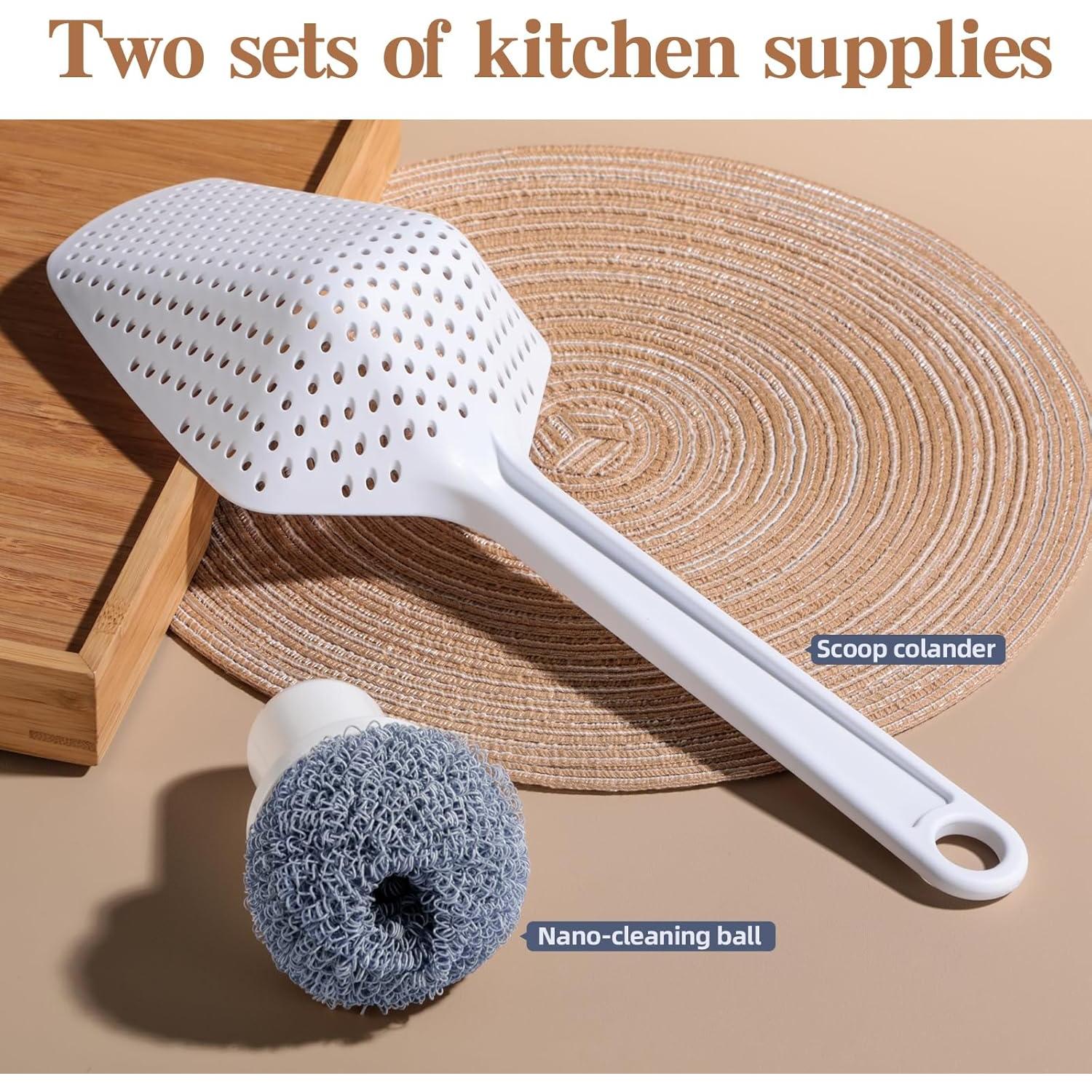 Colador Ranurado NVTED con Mango Largo y Resistente al Calor