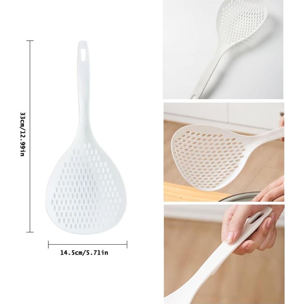 Paquete de 2 cucharas coladoras ranuradas NentMent 33 cm