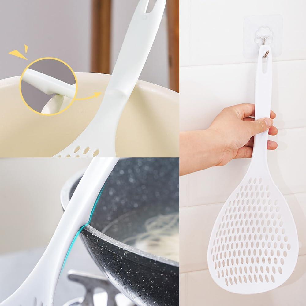 Paquete de 2 cucharas coladoras ranuradas NentMent 33 cm