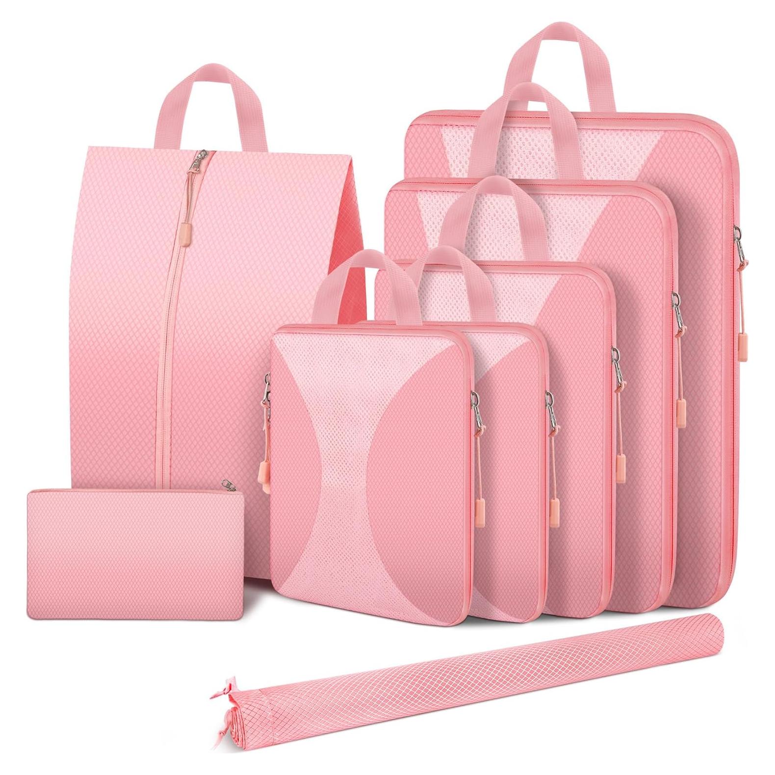 Set de 8 Cubos de Compresión Attmu para Viaje - Gris