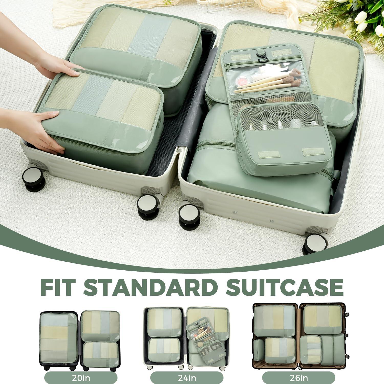 BAGAIL 9 Set Packing Cubes Luggage Packing Organizers for Travel Accessories