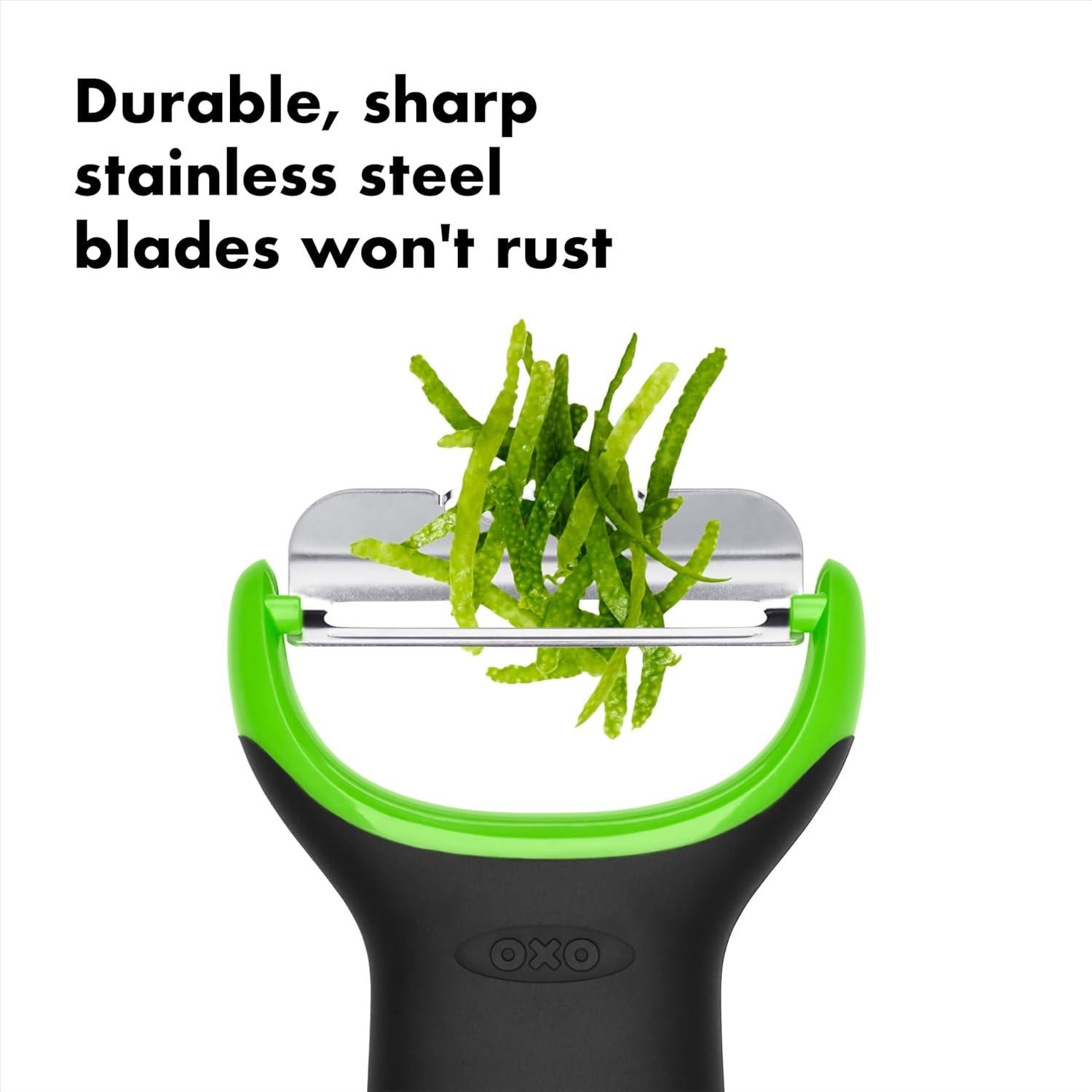 Pelador y Rallador de Cítricos OXO Good Grips, Negro