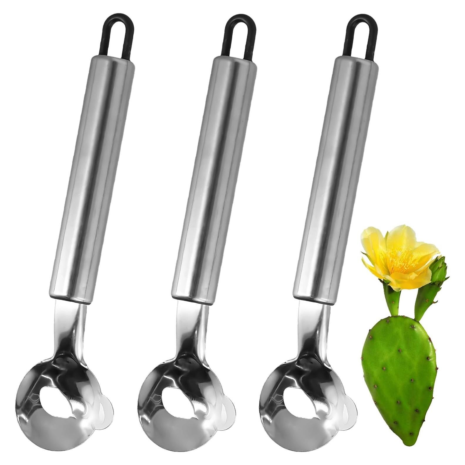 Herramienta Peladora de Cactus PKRFCJ 3 Piezas Acero Inoxidable