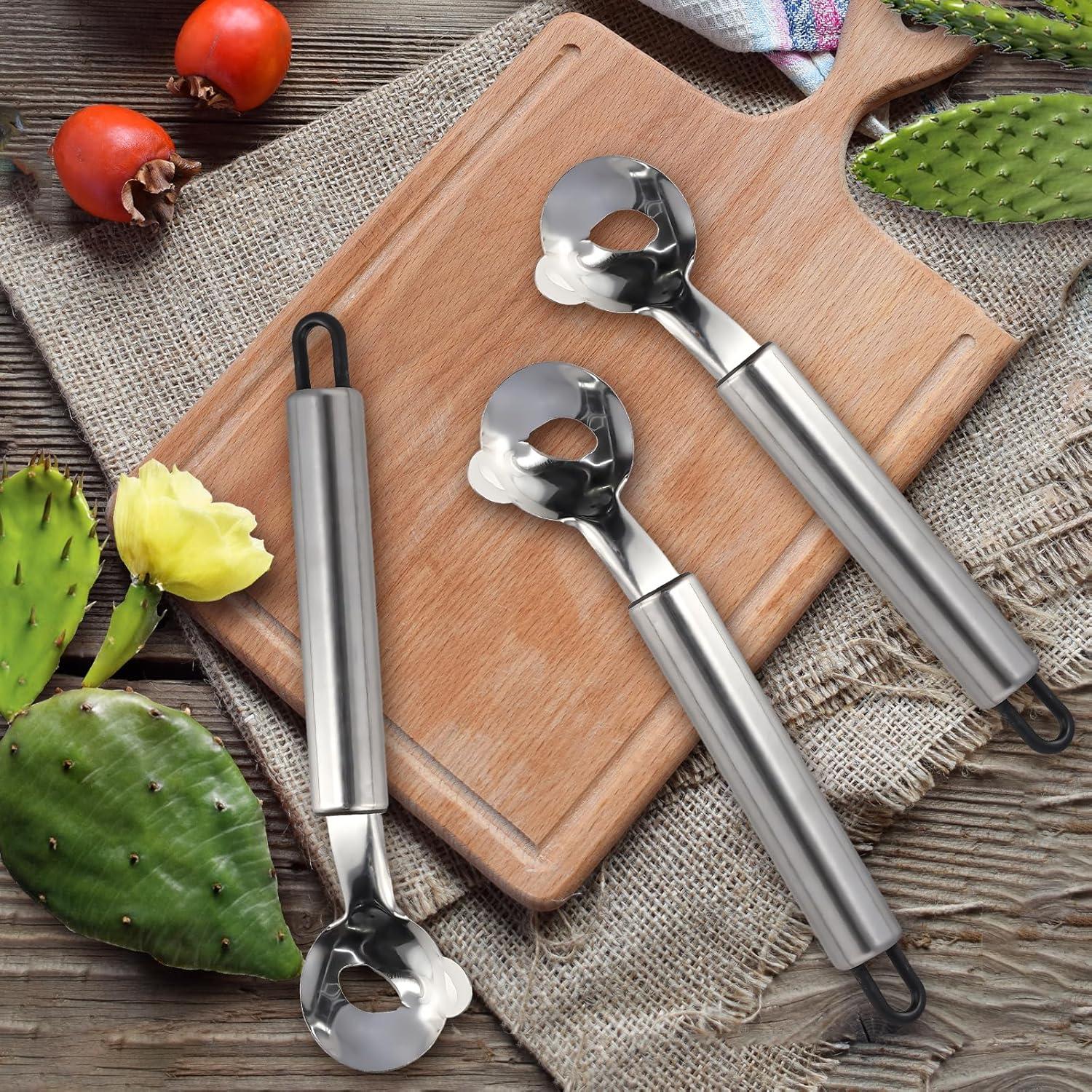 Herramienta Peladora de Cactus PKRFCJ 3 Piezas Acero Inoxidable