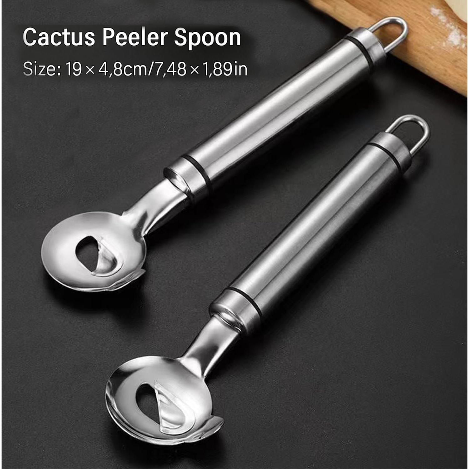 Herramienta Peladora de Cactus Genérico, Acero Inoxidable, 2 Piezas