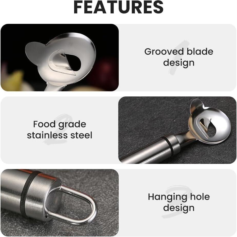 Herramienta Peladora de Cactus Genérico, Acero Inoxidable, 2 Piezas