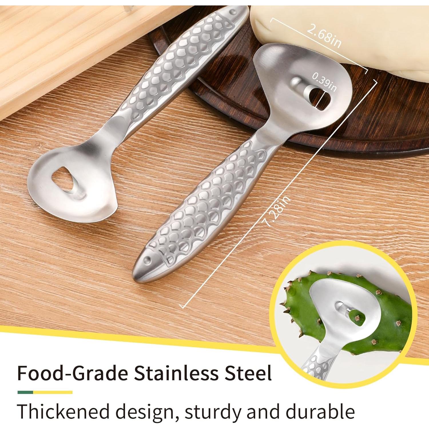 Cuchara Peladora de Cactus NECOOKS Acero Inoxidable 18.5x6.8 cm