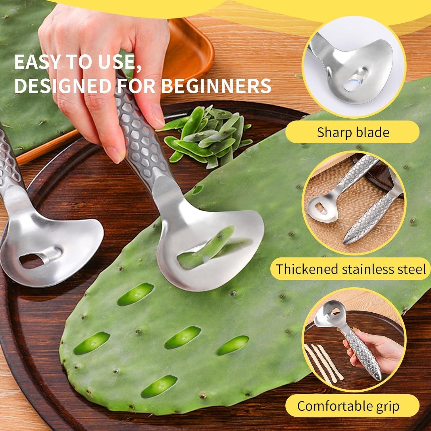 Cuchara Peladora de Cactus NECOOKS Acero Inoxidable 18.5x6.8 cm