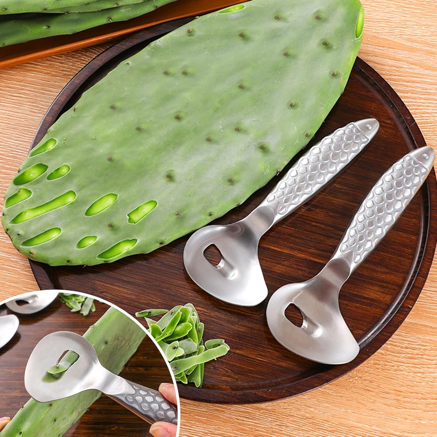 Cuchara Peladora de Cactus NECOOKS Acero Inoxidable 18.5x6.8 cm