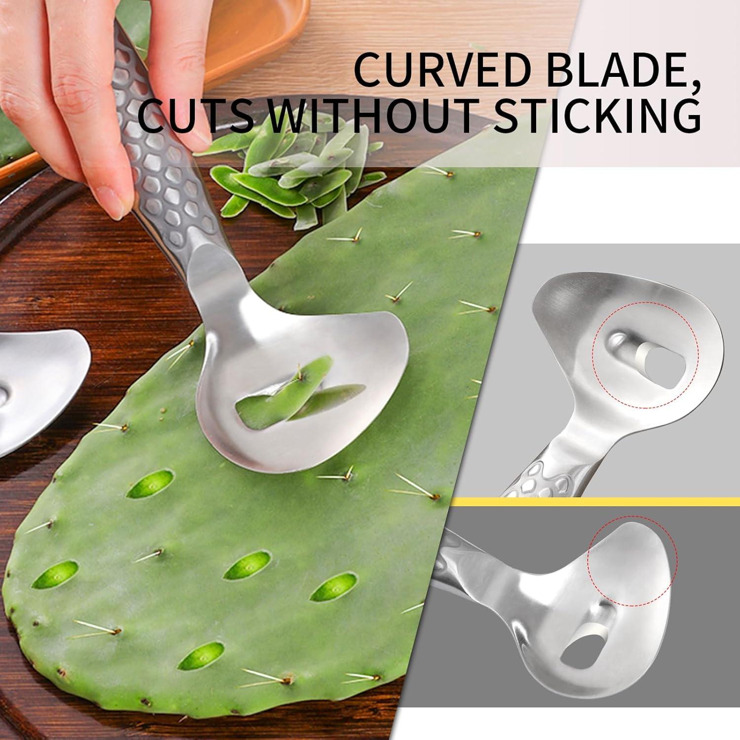 Cuchara Peladora de Cactus NECOOKS Acero Inoxidable 18.5x6.8 cm