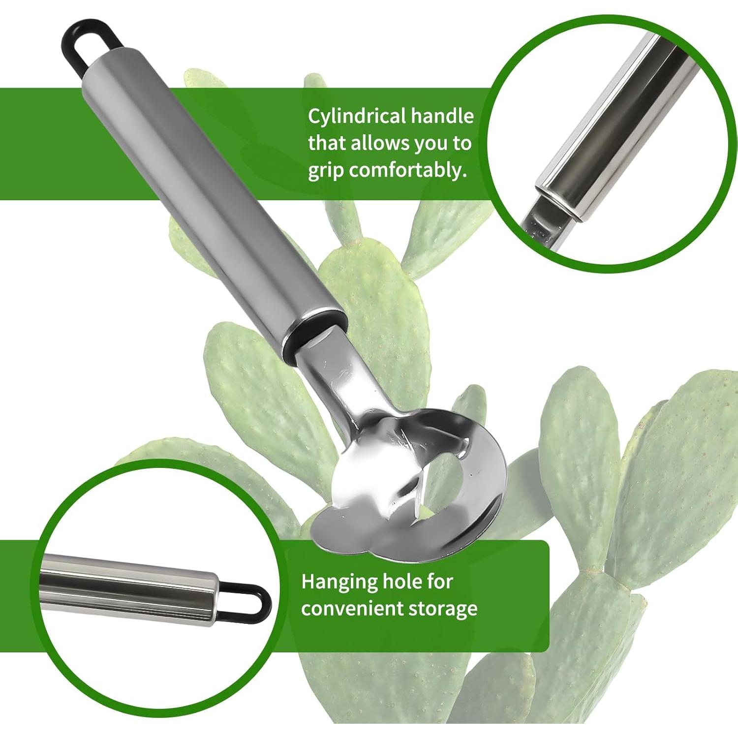 3 Piezas Pelador de Cactus Panthra Acero Inoxidable 19cm