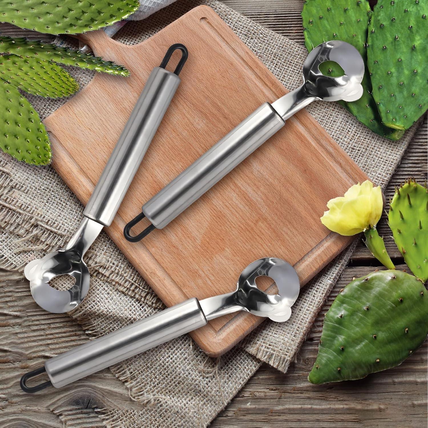 3 Piezas Pelador de Cactus Panthra Acero Inoxidable 19cm