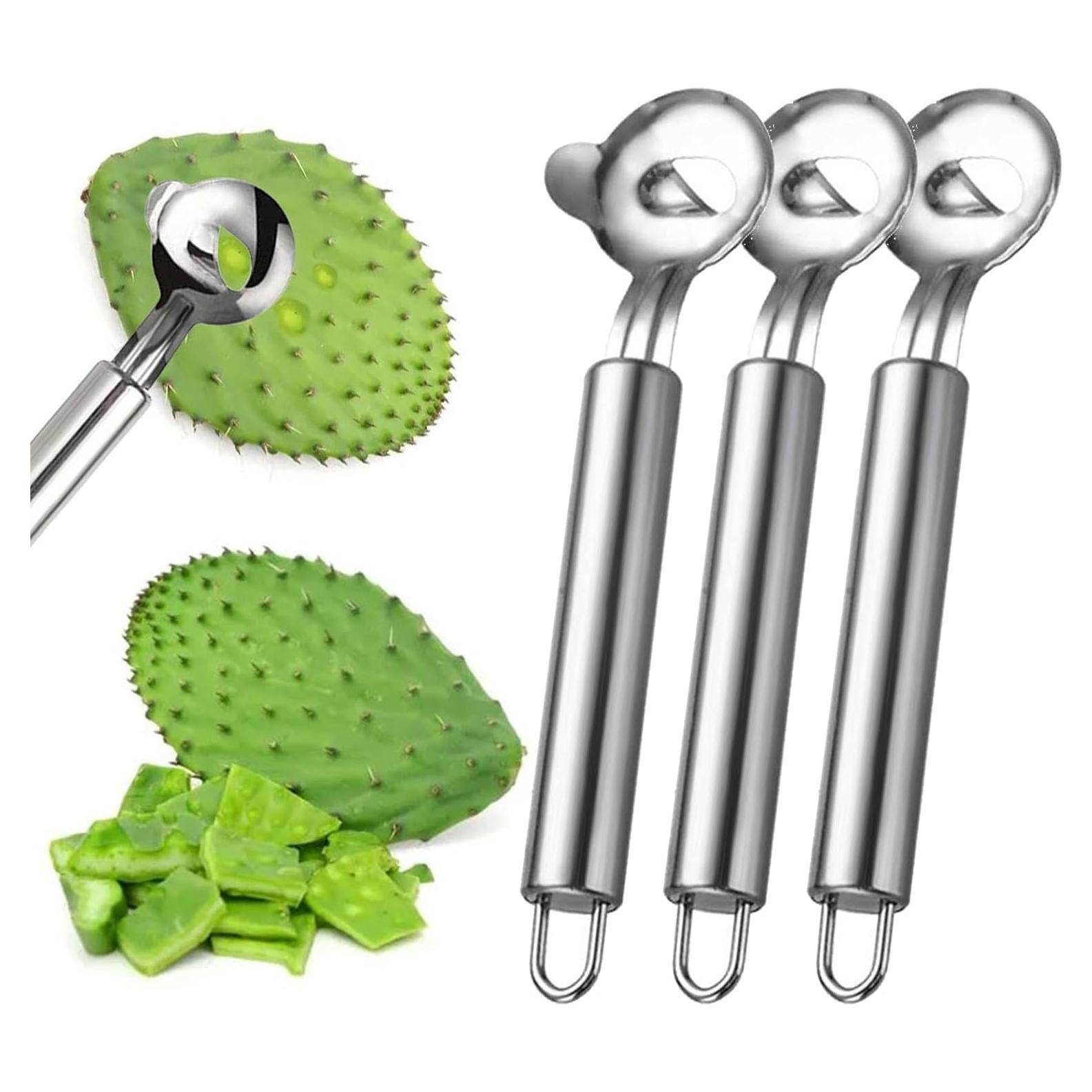 Cuchillo Pelador de Cactus ANMUYUM 3PCS Acero Inoxidable