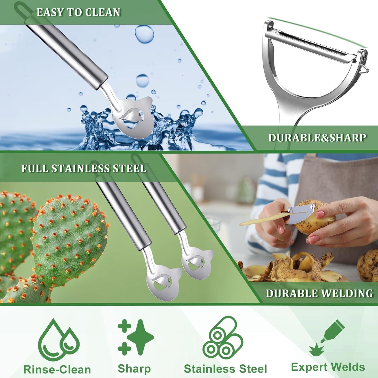 Juego de Herramientas para Pelar Cactus Lothee - 4 Piezas