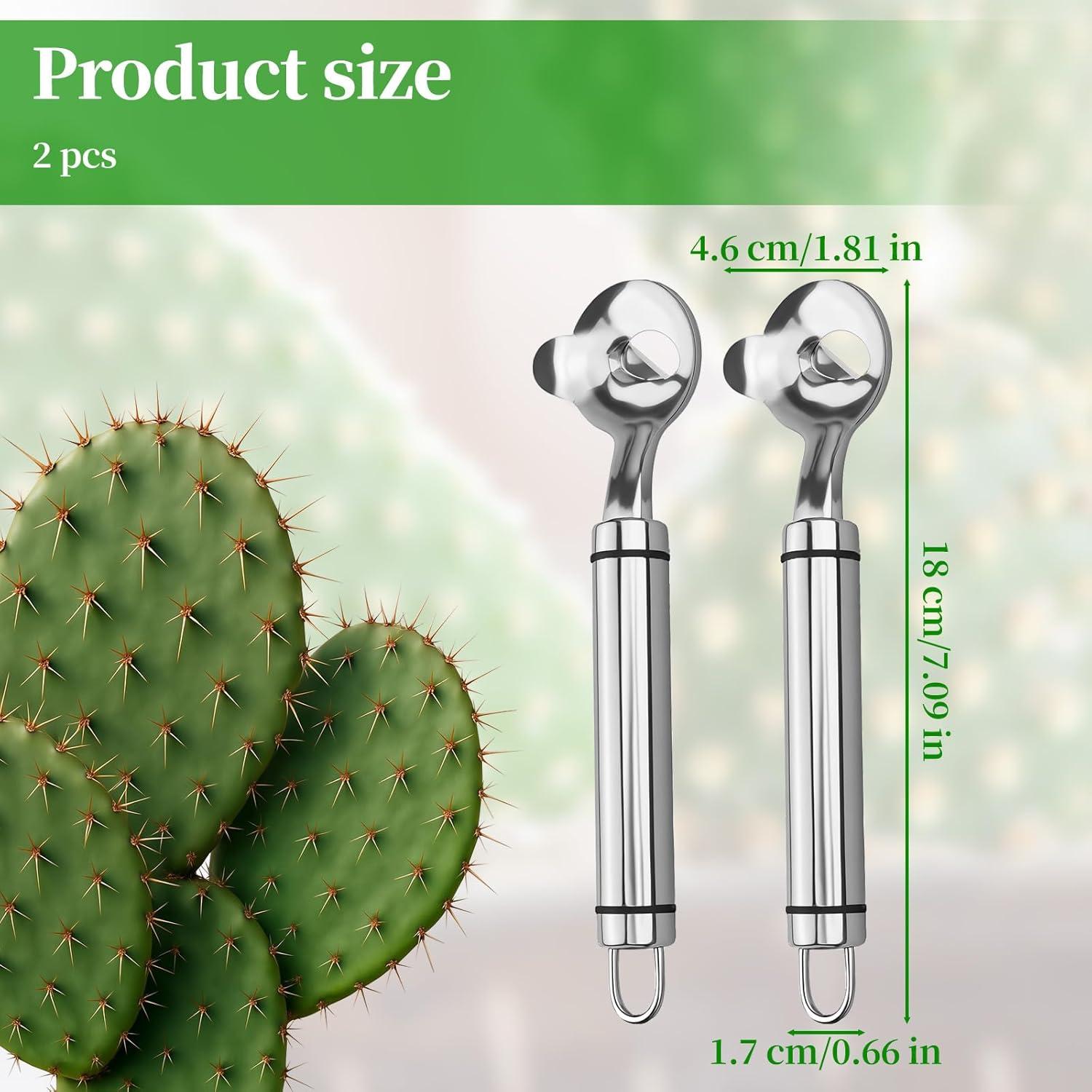 Herramienta para Pelar Cactus Notoke 2 Piezas Acero Inoxidable