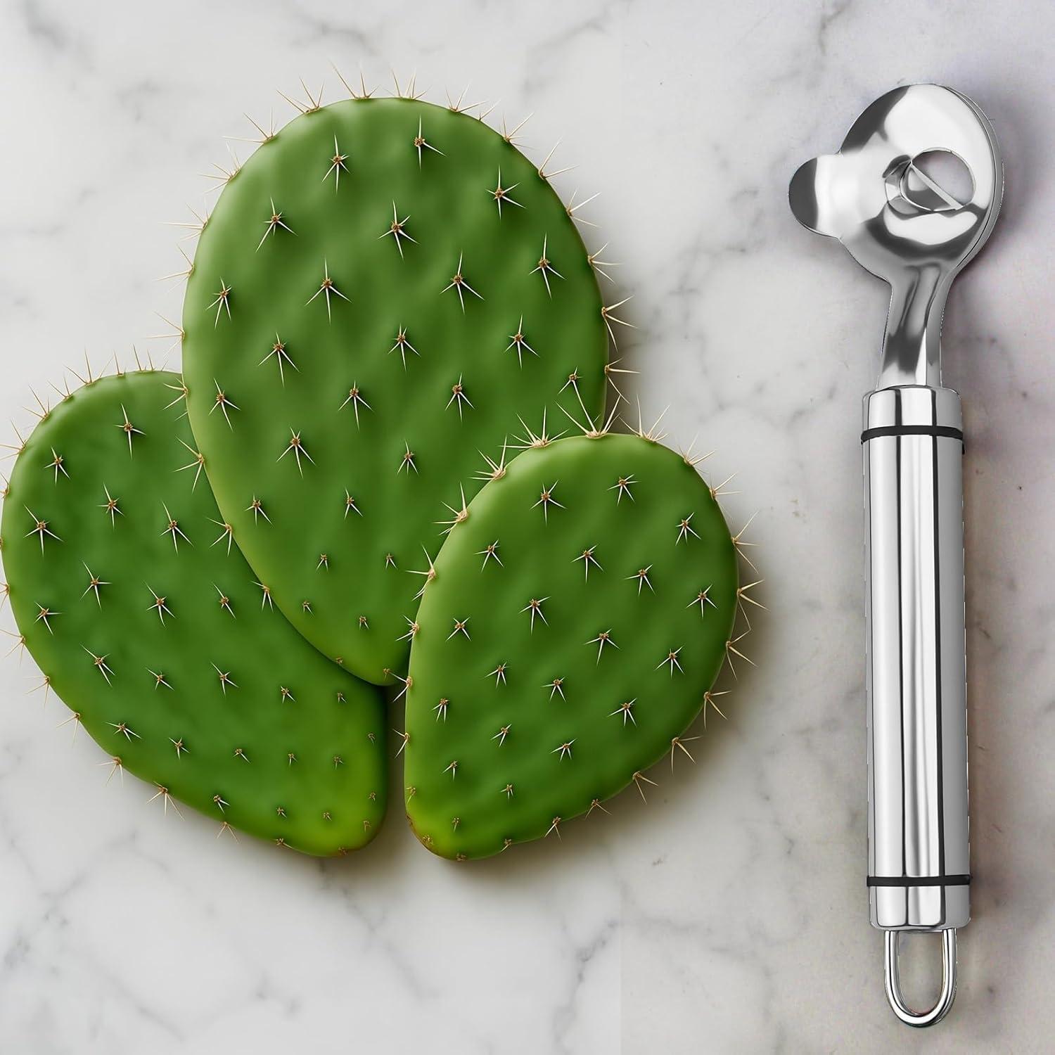 Herramienta para Pelar Cactus Notoke 2 Piezas Acero Inoxidable