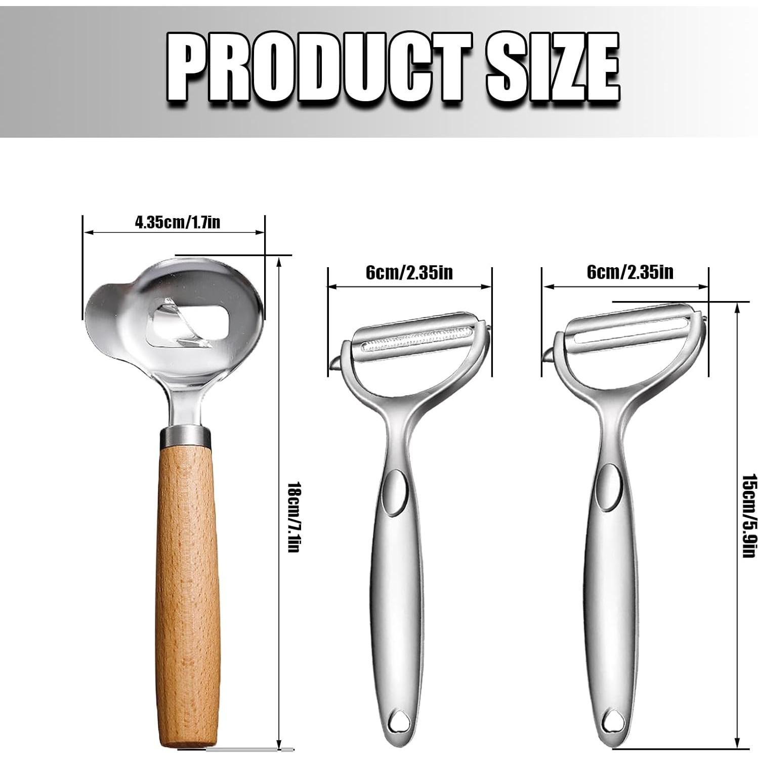 Juego de Herramientas para Pelar Cactus TOAINRSI - Acero Inoxidable