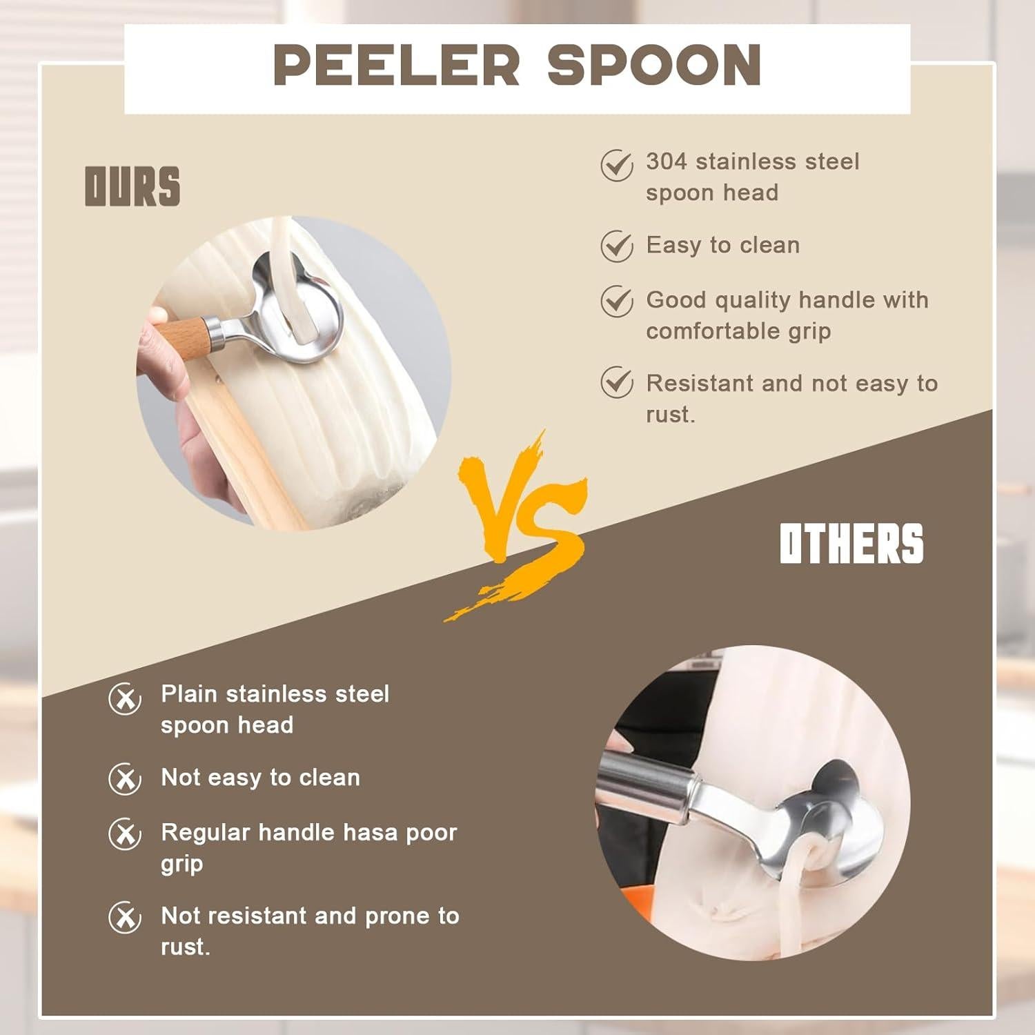 Paquete de 3 Peladoras de Cactus Wshxjzyay de Acero Inoxidable