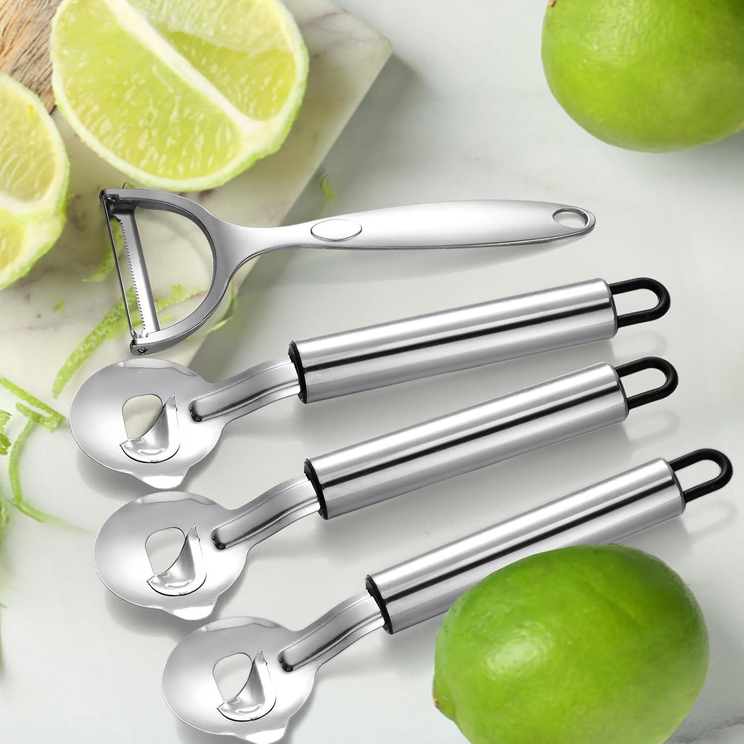 Juego de Peladores de Cactus Lothee - 4 Piezas Acero Inoxidable