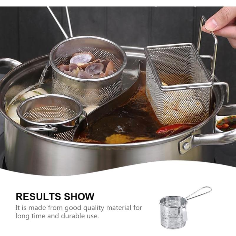 Colador de Malla Luxshiny 16.5x8x7cm Acero Inoxidable