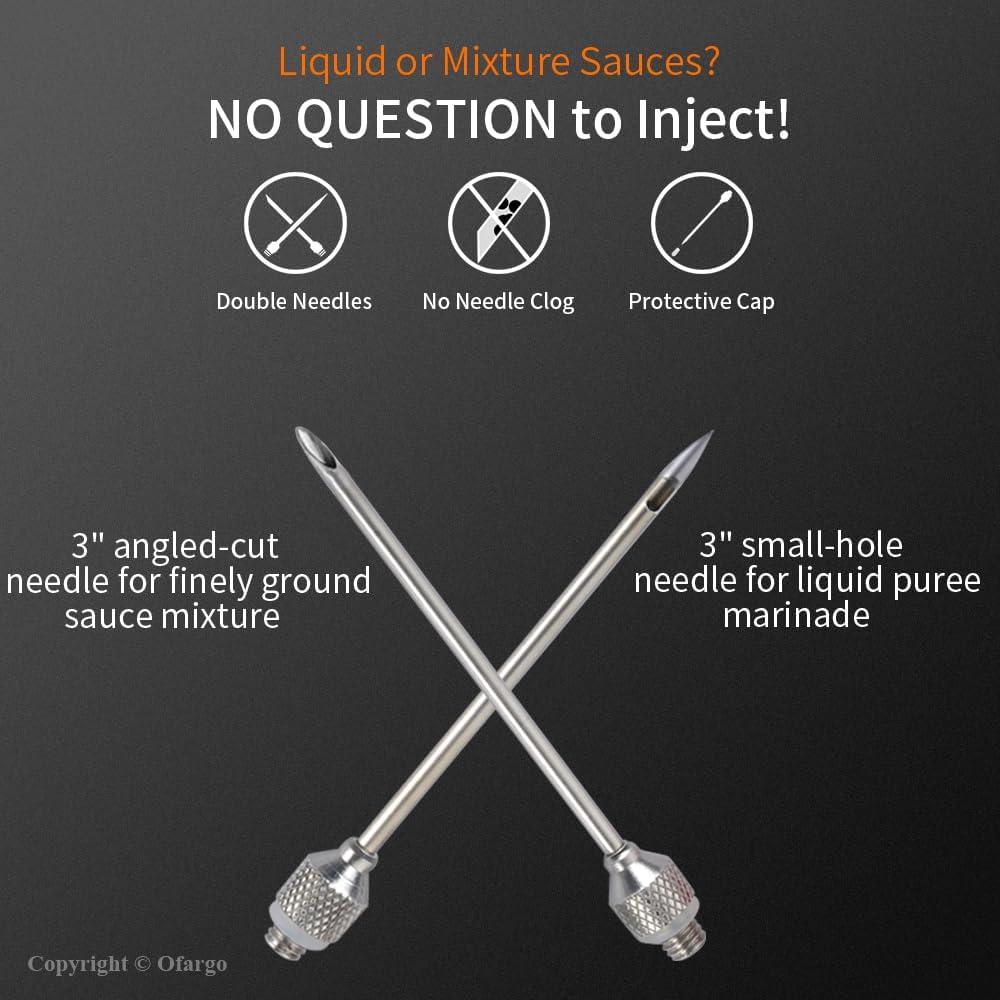 Jeringa de Inyección de Marinada Ofargo 30 ml Roja con Recetas