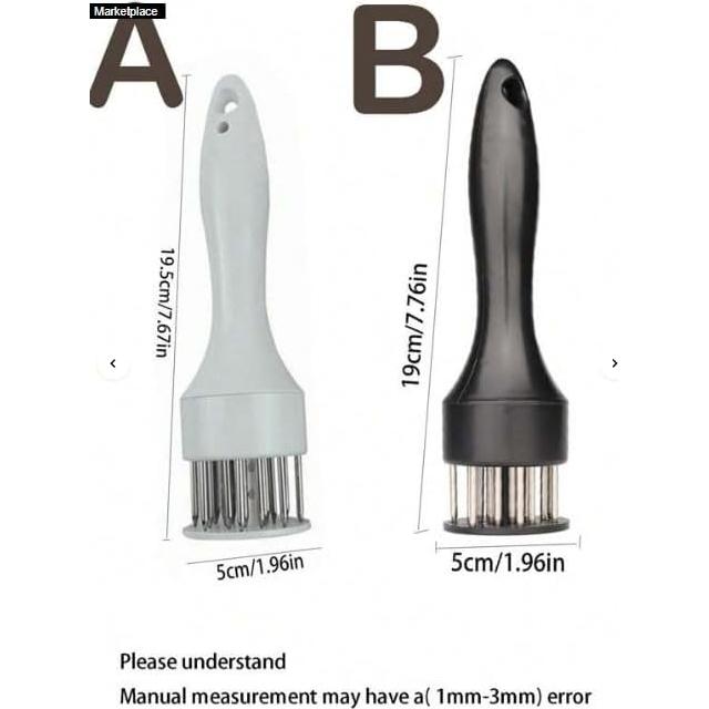 2 pc Meat Tenderizer, 16 Blades Stainless Steel Meat Tenderizer Needles.