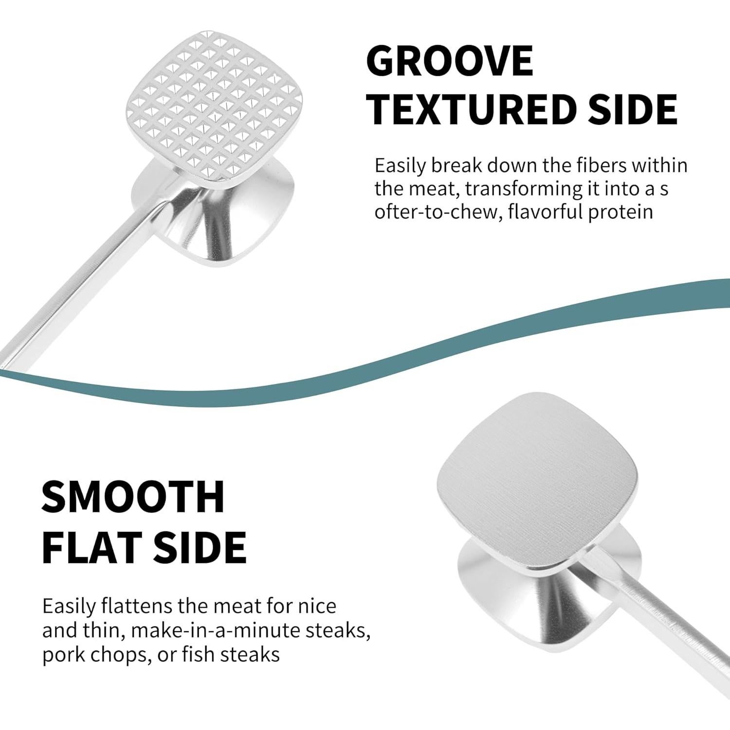 Mazo Ablandador de Carne VOCOSTE, Aluminio Doble Cara 23x6.4cm